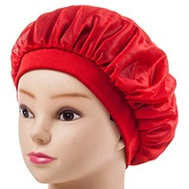 Satin Bonnet Fashion Stain Silky Big Bonnet